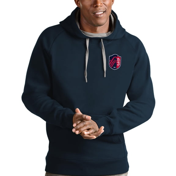 Men's Antigua Navy St. Louis City SC Logo Victory Pullover Hoodie
