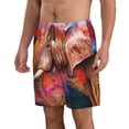 thumbnail image 2 of Fuzoiu Oil Paintings of Elephants Print Men's Beach Shorts,Men's Swim Trunks,Quick Dry Board Shorts with Pockets,Men's Bathing Suits for Surfing, Running, and Casual Wear-Small, 2 of 6