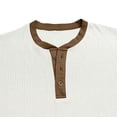 thumbnail image 6 of SAWOBUUN Mens Long Sleeve Ribbed Henley Shirt Slim Fit Color Block Knit Pullover Top Casual Stretch Thermal Undershirt for Fall Winter, 6 of 6