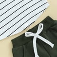 thumbnail image 5 of Okbabeha Toddler Baby Boy Fall Clothes Striped Long Sleeve Pullover Shirt Crewneck Sweatshirt Jogger Pants Outfits Set, 5 of 7