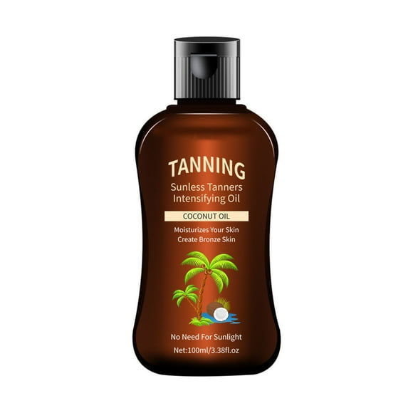 EGNMCR Huile Essentielle Huile de Bronzage à la Noix de Coco Formules Naturelles Résultats Rapides Non - Gras Doux 100ml Bronzage à la Noix de Coco