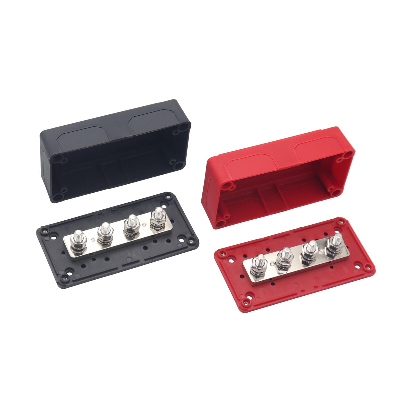 2x Power Distribution Block Junction Block Heavy Duty 300 Amp Rating Bus Bar Terminal Block for Truck Boat Car RV Marine Style A