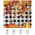 thumbnail image 5 of Thanksgiving Pumpkins Bed Skirt King Size 16 Inch Drop, Country Leaves Black And White Plaid Wrap Around Dust Ruffle Bedskirts, Wrinkle & Fade Resistant Easy Fit Bedskirt with Adjustable Elastic, 5 of 8