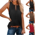 thumbnail image 2 of PUMISAS Sleeveless T-Shirt For Women Summer Pullover Casual Loose Solid Color Tops Crew Neck Casual Tunic Blouses, 2 of 7