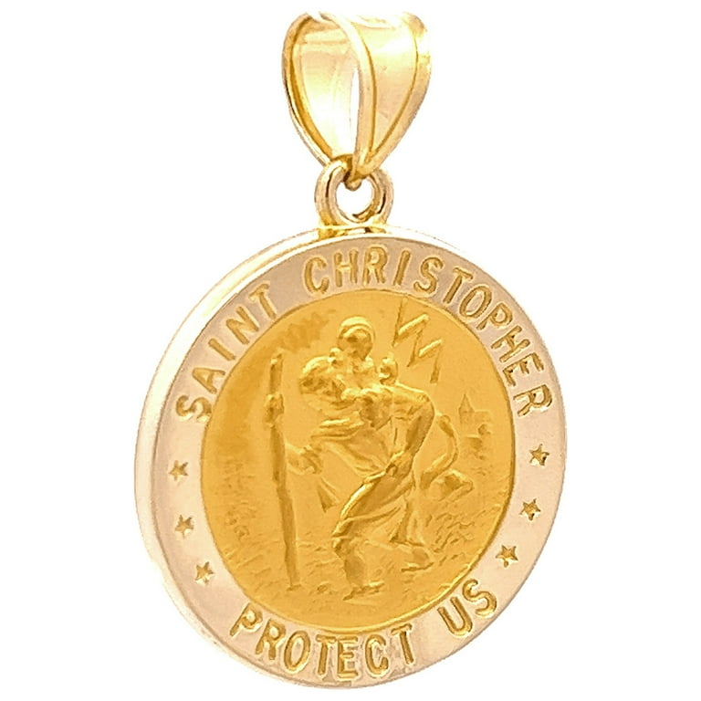 Brilliance Fine Jewelry14 KT Yellow Gold Saint Christopher Medal