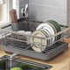 thumbnail image 4 of Dish Drying Rack for Kitchen Counter - Large Capacity Non-Slip Design, Auto-Drain Space-Saving Utensil Organizer with Adjustable Drain Pipe, 4 of 5