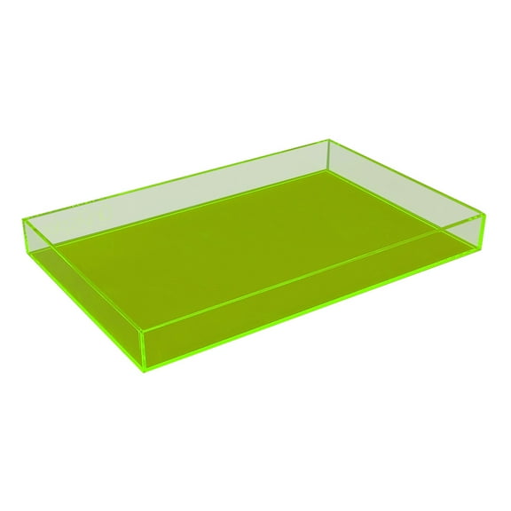 OnDisplay Electric Neon Luxe Clear Acrylic Stackable Cosmetic/Jewelry Tray - Neon Yellow