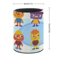 thumbnail image 2 of Fideos y Amigos-theme Cylinder Pen Holder Pencil Organizer with Flannel Lining PVC Leather Material Cardboard Base for study work 10*8CM, 2 of 6