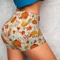thumbnail image 4 of Lsque Pumpkin Fall Pears Pattern High Waisted Biker Shorts for Women-Tummy Control Fitness Athletic Workout Running Yoga Gym Shorts,Moisture-Wicking-X-Large, 4 of 9