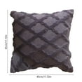 thumbnail image 3 of GERsome Faux Fur Throw Pillow Cover - 17.7"x17.7" Decorative Jacquard Fuzzy Striped Pillowcase for Living Room Sofa Couch Bedroom Home Decor Purple, 3 of 6
