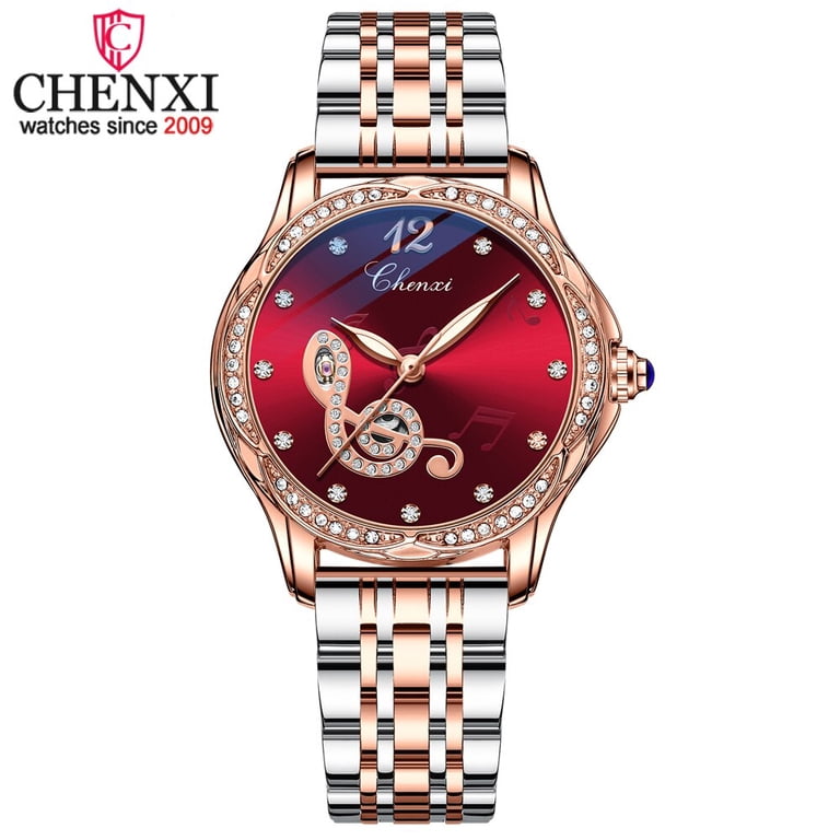 CHENXI Rose Gold Women Automatic Mechanical Watches Top  display picture 1