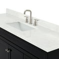 thumbnail image 4 of Ariel Hamlet 66 Inch Single Rectangle Sink Bathroom Vanity With Carrara White Quartz Countertop 1.5 Edge In Black, 4 of 11