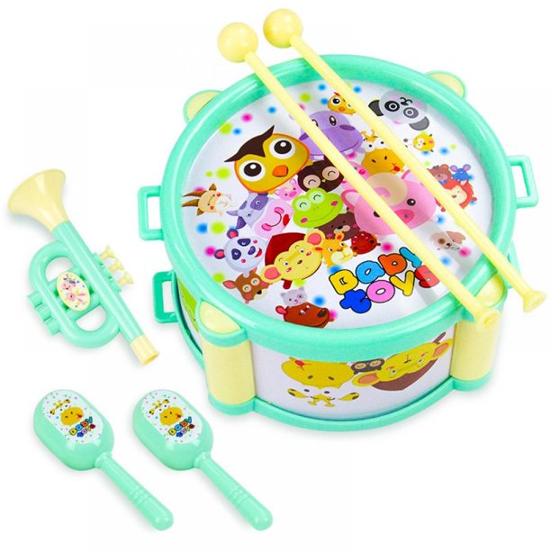 Lovebay Baby Musical Drum Toys, Toddler Musical Instruments Shakers
