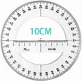 thumbnail image 2 of HUGFEGWE 360 Degree Protractor Round Ruler Gauge Angular Drafting Tools Circle Protractor for School Education Office Classroom 4 Inch CA919-106907, 2 of 4