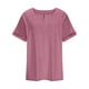 thumbnail image 5 of Fiudx Liquidación de Ofertas Flash Camiseta Extragrande de Color Liso con Cuello En V para Mujer, 5 of 5
