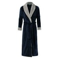 thumbnail image 4 of HBFAGFB Bathrobe Men Fall and Winter Leisure Padded Thickened Long Robe Pajamas Homewear Navy Size M, 4 of 5