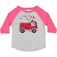 thumbnail image 3 of Inktastic Valentine Fire Truck with Cute Dalmatian and Hearts Boys or Girls Toddler T-Shirt, 3 of 5