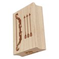 thumbnail image 1 of Pixel Bow and Arrow RPG Ranger Archer Weapon Rectangle Rubber Stamp Stamping Scrapbooking Crafting - Small 1.7in, 1 of 7