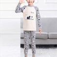 thumbnail image 2 of TOWED22 Toddler Baby Girl Boy Clothes Set 2 Piece Long Sleeve Sweatshirt Tops Elastic Waist Joggers Pants Funny Print Outfits Clothing(Grey,7-8 Y), 2 of 6