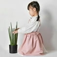 thumbnail image 5 of Children Cotton Apron Japanese Style Bib Home Clothes Painting Soft Comfort Pinafore Apron for Girls Boys- Pink M, 5 of 5