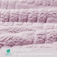 thumbnail image 6 of Whale Flotilla Fluffy Fleece 90"x 90" Queen Size Blanket for Bed, Fuzzy Soft Cozy Exquisite Blankets with Decorative Jacquard Pattern for All Season, Warm but Lightweight, Lilac, 6 of 9