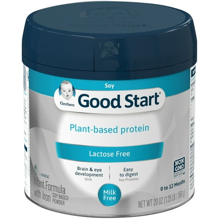 Gerber Good Start Soy Non-GMO Powder Infant Formula, 20 oz Container (Pack of 4)