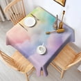 thumbnail image 2 of Soft Pastel Cloudscape Square Tablecloth,Waterproof Square Table Cover,Wipeable Spillproof Washable Table Cover for Home Kitchen Party Decor 42"X42"(107x107cm), 2 of 6