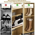 thumbnail image 6 of Garvee Rattan Shoe Storage Cabinet with Doors and 3 Flip Drawers, Freestanding Organizer with Adjustable Shelves for Entryway, Narrow Shoe Rack Cabinet for Hallway, Easy Assembly, Oak Color, 6 of 10