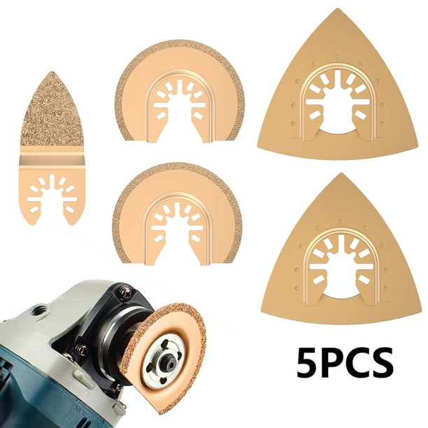 HOTBEST 5PCS Carbide Oscillating Tool Diamond Saw Blade Multitool
