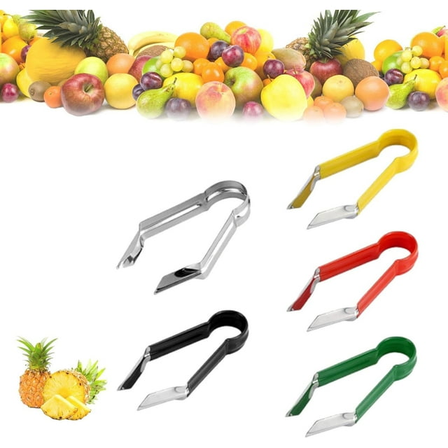 Vaidha Outil en Acier Inoxydable pour Retirer les Graines d'Ananas, Pince pour Enlever les Fraises, Outil pour Creuser les Yeux en Forme d'Ananas et Cueillir les Fruits