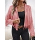 thumbnail image 4 of Chaquetas de Ante Sintético con Flecos y Forro para Mujer. Abrigos Cortos con Flecos para Mujer. Imprescindibles de Otoño 2025. Rosa M, 4 of 7