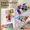 thumbnail image 5 of 1set 2pcs Plastic Bead Storage Containers 24 Compartments Rectangle White 19x13x2.2cm Hole: 6x16.5mm Compartment: 30x30mm, 5 of 5