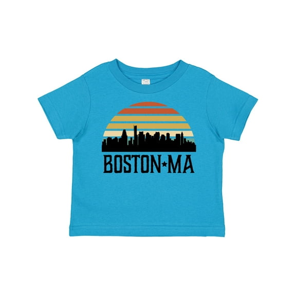 Inktastic Boston Massachusetts Skyline Sunset Boys or Girls Toddler T-Shirt