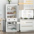 thumbnail image 6 of HOMCOM 72" Kitchen Pantry Storage Cabinet, Traditional Freestanding Cupboard, 6 of 9