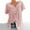 Pink, variant on Azrian Women Plus Size Tops,Fashion Causal Solid Printed Ladies Shirts Short Sleeves V-Neck Print Blouse Pullover Top on