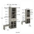 thumbnail image 6 of Little Seeds Nova Grow with Me Grey Oak Adjustable Kids’ Closet Organizer System, 6 of 22