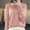 Pink, variant on Juslio Women Sweaters Pullovers Women Tops Solid Peak lapel Long Sleeve Knit Pink
