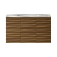 thumbnail image 6 of Cascade 36" Wall-Mounted Bathroom Vanity in Brown Oak with Sink Top, 6 of 9