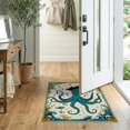 thumbnail image 2 of ODIKA 2'x3' Washable Accent Rug Octopus Koi Cartoon Pirate Tricorn Hat Tentacle Wave Scroll Bathroom for Bedroom, Nursery, RV, Pet Friendly, Bedside Mat, 2 of 7