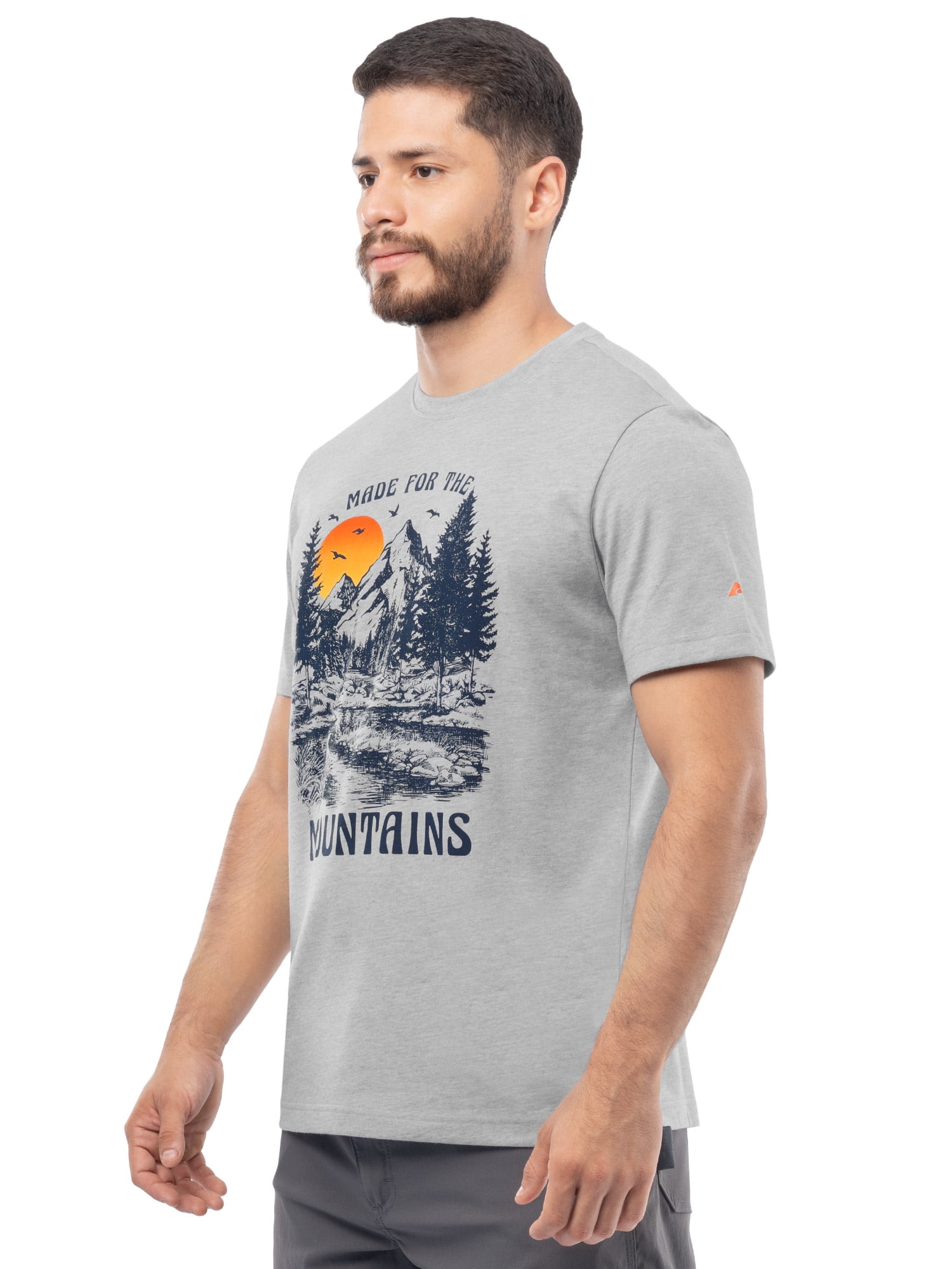 Ozark Trail Men's Active Graphic Tee with Short Sleeves, Sizes S-3XL