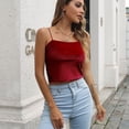 thumbnail image 4 of Camiseta sin mangas con tiras de espagueti de terciopelo para mujer - Claret Zhivalor BST3000043-2, 4 of 6