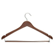 Honey-Can-Do Non-Slip Wood Suit Hangers, Cherry Finish, 6 Pack