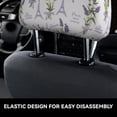 thumbnail image 4 of Kdxio Lavender Flowers Pattern Print 2 Piece Car Head Rest Covers Set Auto Front/Rear Seats Headrest Cover Universal Fit Most Cars,Sedan, SUV, 4 of 9