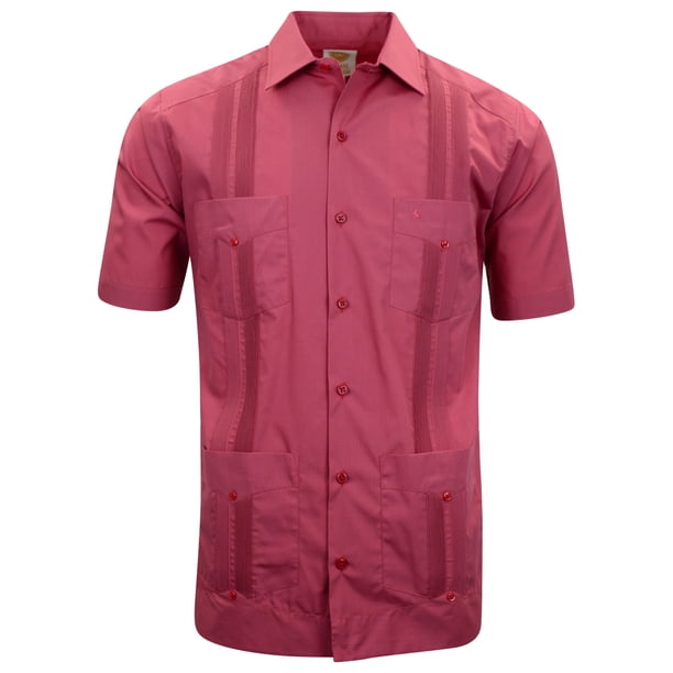 Manchester Guayabera Regular Fit Ladrillo, G Manchester 3433B