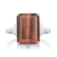 thumbnail image 2 of Gem Stone King 925 Sterling Silver Red Tiger Eye Ring for Women (6.50 Cttw, Emerald Cut 14X10MM, Gemstone Birthstone, Available in Size 5, 6, 7, 8, 9), 2 of 4
