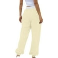 thumbnail image 4 of SNKSDGM Women's Plus Womens Sweatpants Joggers with Pockets White Linen Pants Women Tall Women Bottom Sweatpants Joggers Pants Workout High Waisted Yoga Pants with Pockets, 4 of 4