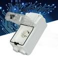 thumbnail image 4 of German Waterproof Outlet, 250V 16A Weatherproof In Use Socket High Impact Shell Toggle Switch  For Wet Rooms For Garden, 4 of 8