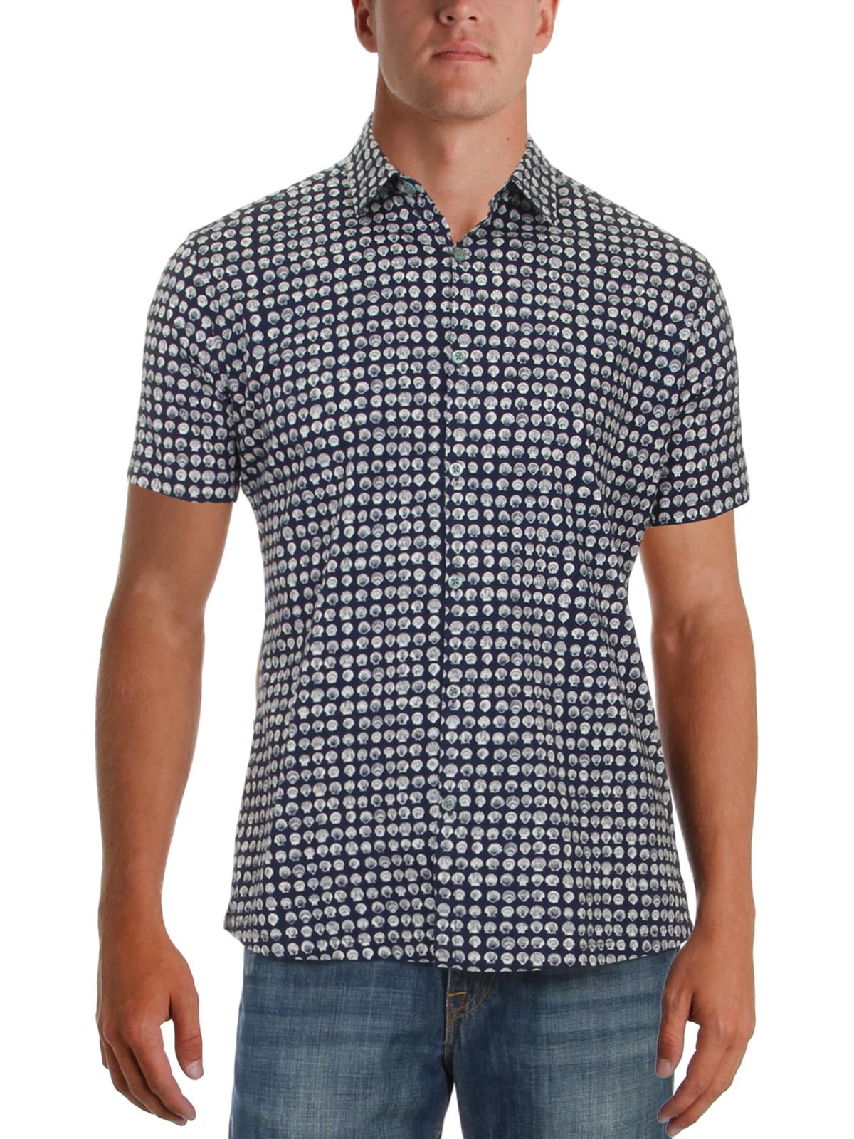 Tori Richard Shade Plant Cotton Lawn Camp Shirt Grey