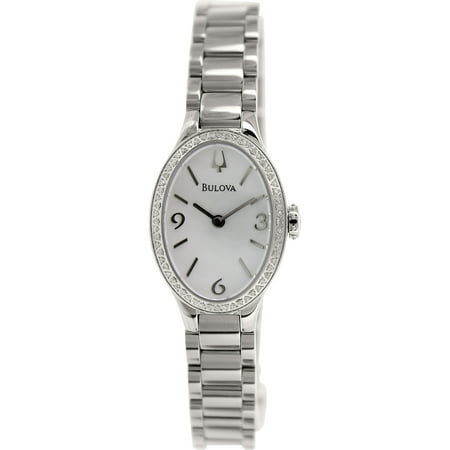Bulova Women's Diamond 96R191 Silver Stainless-Steel Quartz Fashion Watch