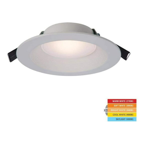 Halo RLDM6 Selectable Series LED Retrofit Downlight - 9 W, White, Matte — Residential Use, Standard Application